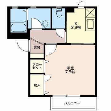 フォーレス・ヴェルデ　A 202号室 間取り