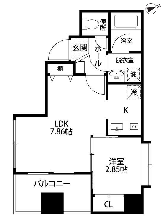 SUITE.HND 406号室 間取り