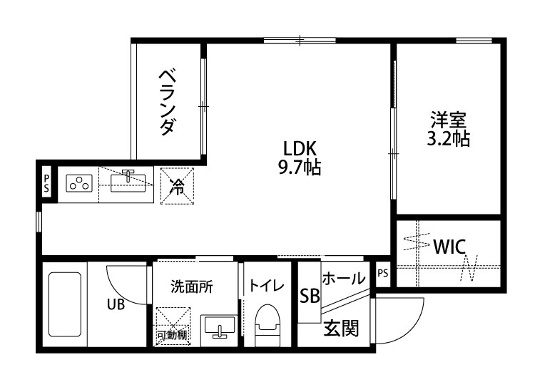 Ｄｗｅｌｌ天神 103号室 間取り