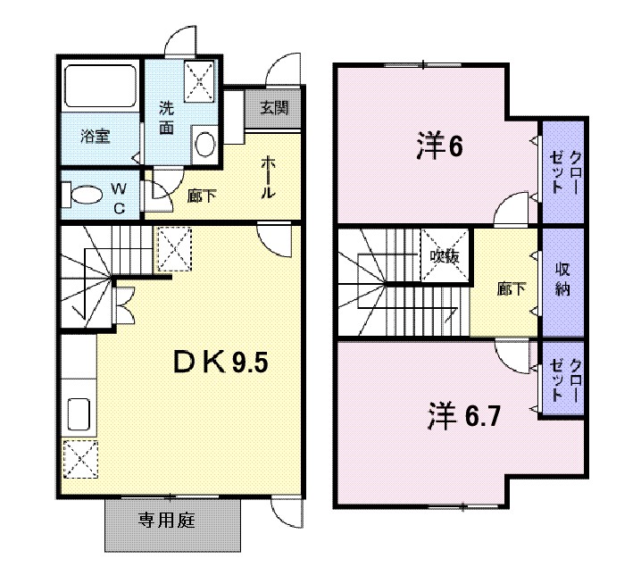 えんとらんす 104号室 間取り