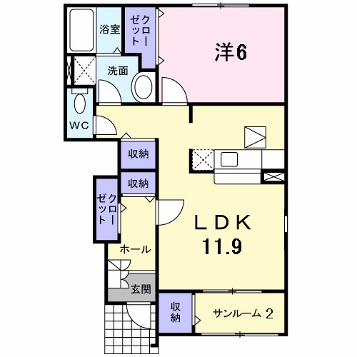 セントラル　ハーモニーⅡ 103号室 間取り