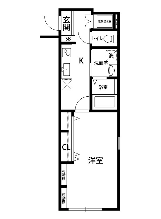 ファーストクラス古町１３番町 105号室 間取り