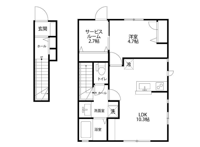 Ｋ－ＦＬＯＷ 201号室 間取り