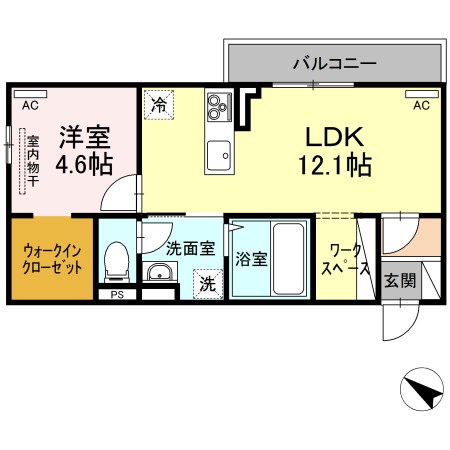 ピターニュ　A 202号室 間取り