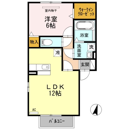 ロイヤルリーク松崎　C 201号室 間取り