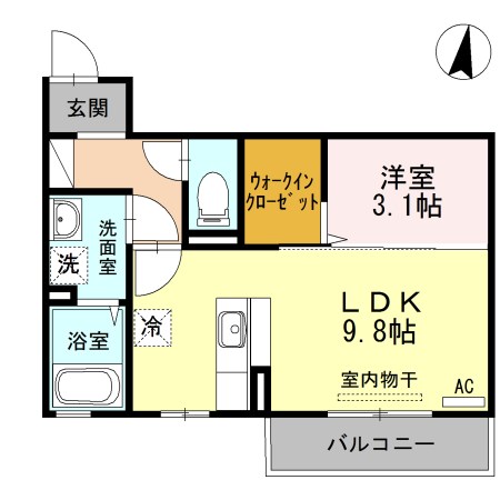 エテルナ　リアン 206号室 間取り