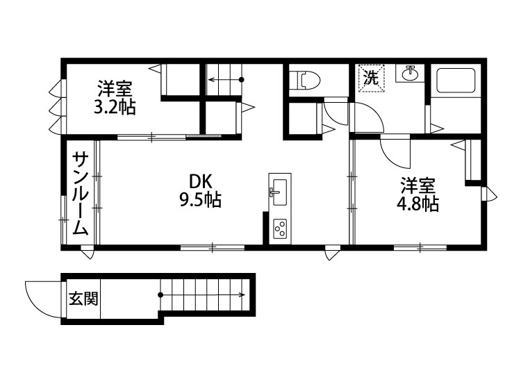 ポプラコート 202号室 間取り