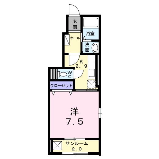 フィオーレ下木戸 101号室 間取り