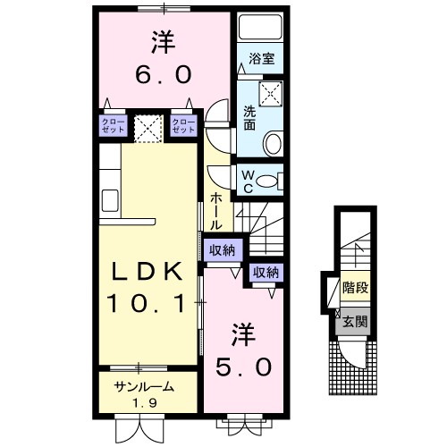 アクシア山手 202号室 間取り