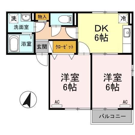 プレミール 203号室 間取り