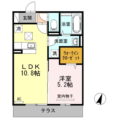 カノン上近江 103号室 間取り