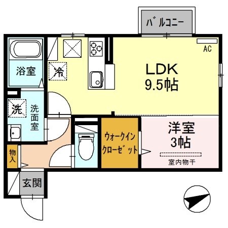 セブンワンテン　J 103号室 間取り