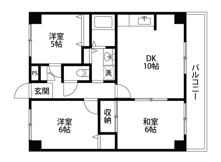 ファースト米山 510号室 間取り