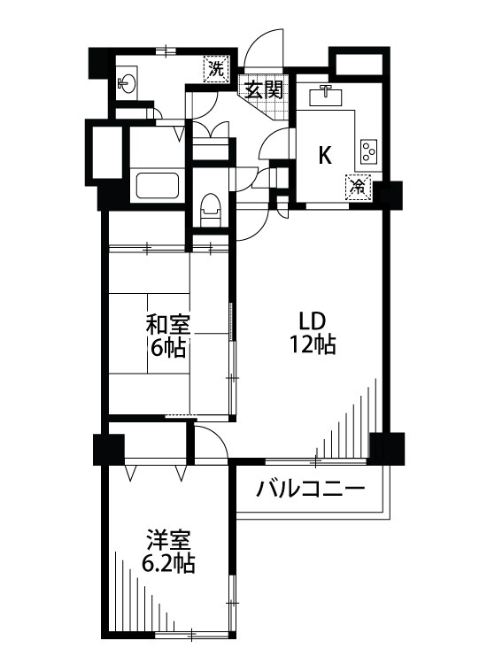 ロイヤルマンション 504号室 間取り