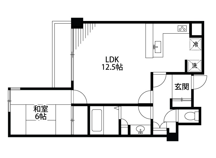 ロイヤルマンション 507号室 間取り