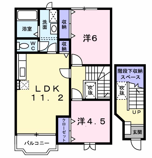 センシアＢ 202号室 間取り