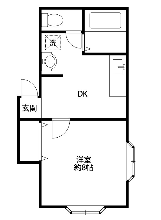 アヴニール 202号室 間取り