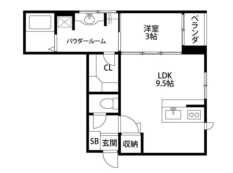 Moem 101号室 間取り