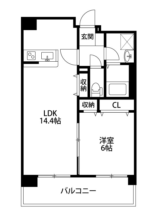 グランディール駅南 102号室 間取り