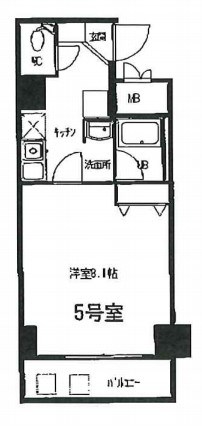 グランディール壱番館 505号室 間取り