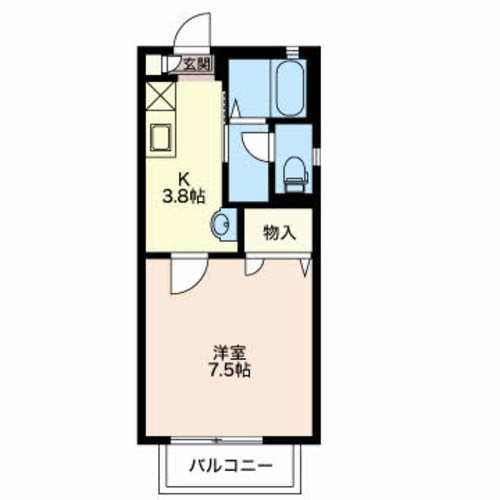 ヒルトップ 101号室 間取り