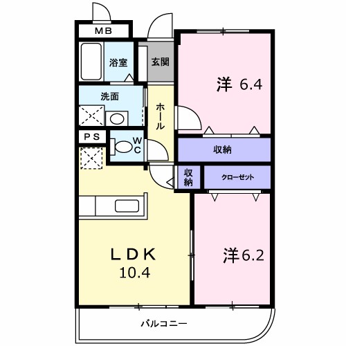 レトア手島 301号室 間取り