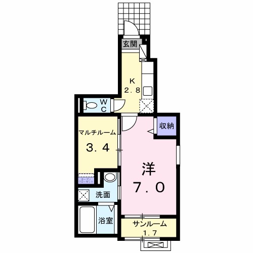 フォルシュ 101号室 間取り