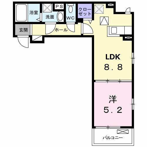 コンフォール 103号室 間取り