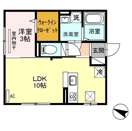 エムアンドエス駅南 101号室 間取り