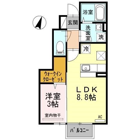 グランディット  101号室 間取り