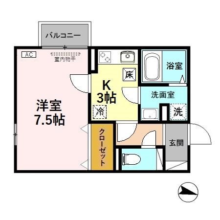 モーニングビュー 105号室 間取り