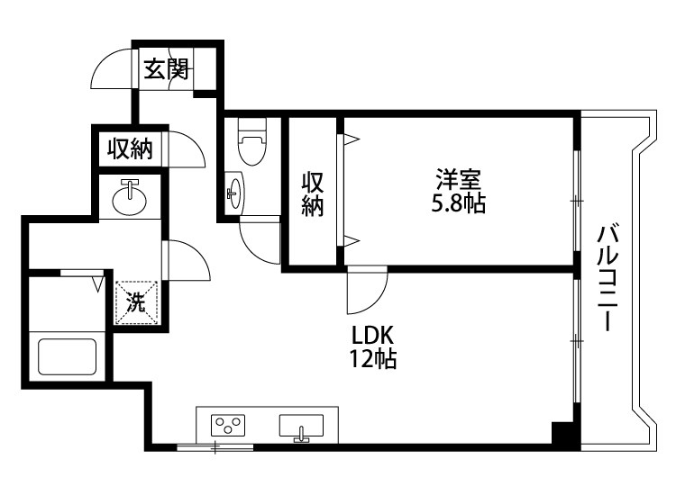 サンテラス石宮 906号室 間取り