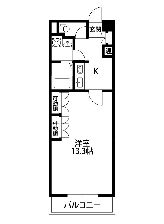 リベルテ白鳥 208号室 間取り