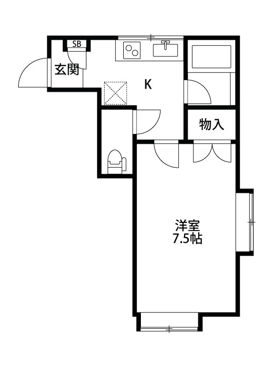 カサベルデ旭町 206号室 間取り