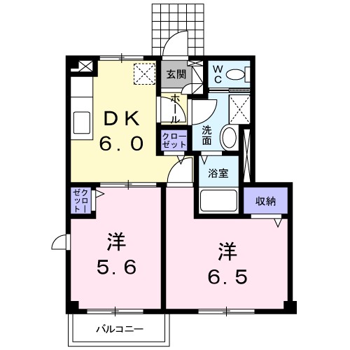 コンフォートＢ 103号室 間取り