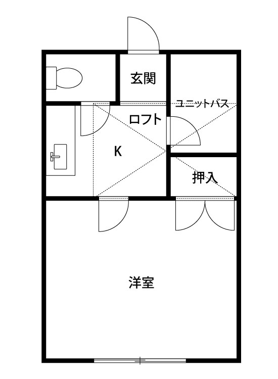 コテージプラネット B103号室 間取り