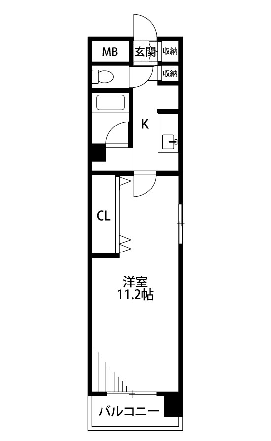 ヴィラ東中通 503号室 間取り