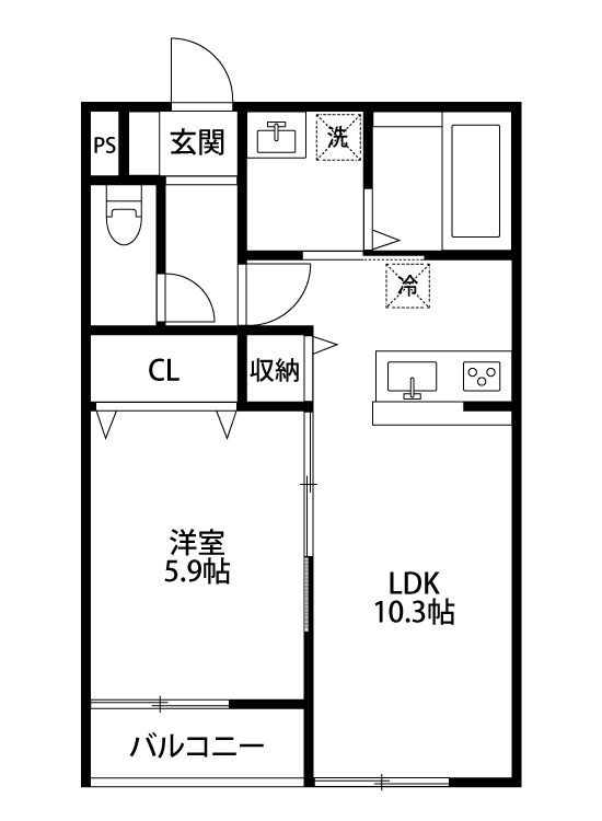 ネクサスリバーサイド 102号室 間取り
