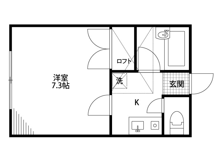 シルバービレッジ 205号室 間取り