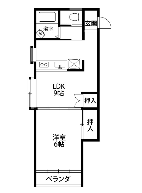 メゾンソレイユ 203号室 間取り