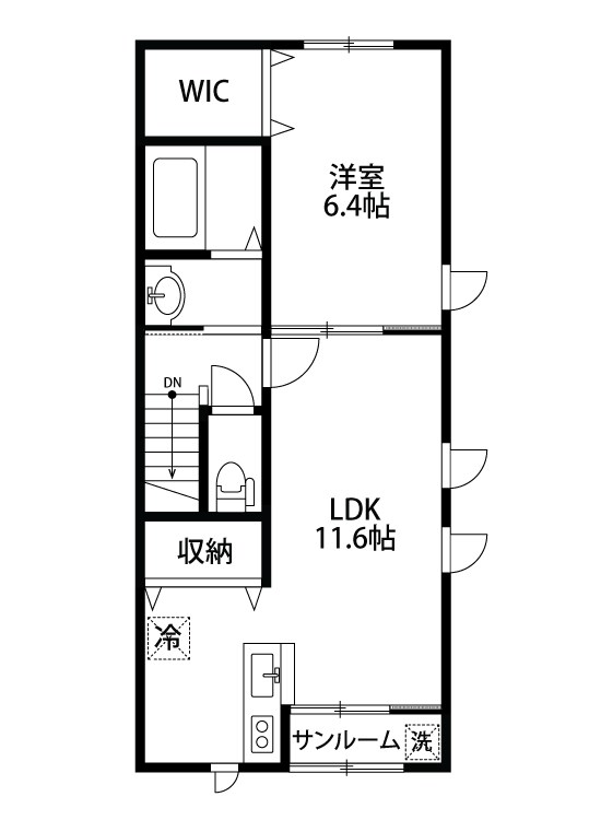 ステラⅡ 205号室 間取り