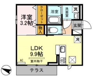 コンフォート 101号室 間取り