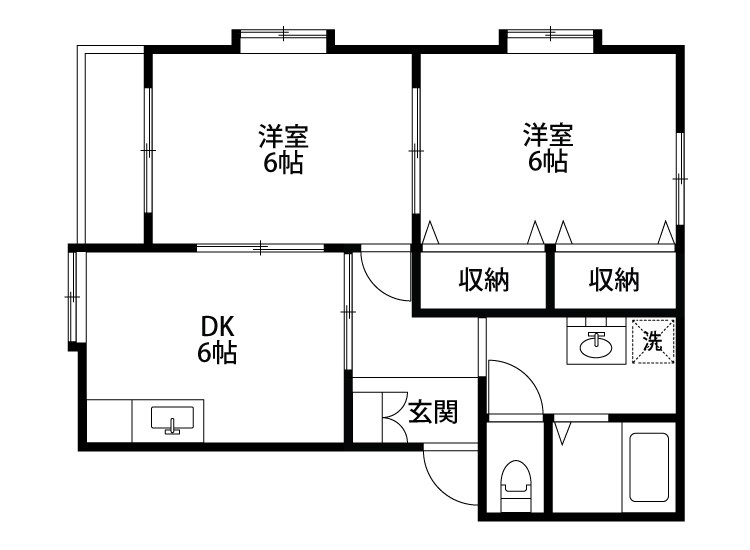 ノーブルハウスB 101号室 間取り