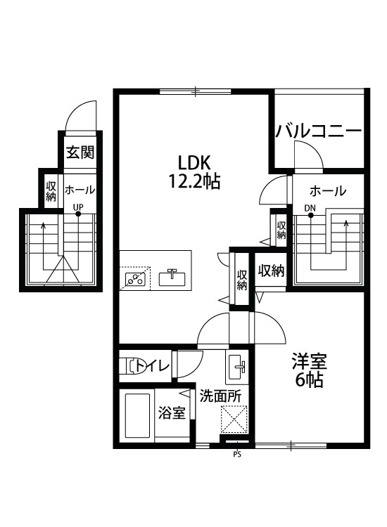 メゾンオリーブ 201号室 間取り