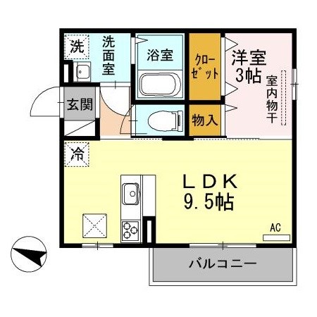 フルレット 205号室 間取り