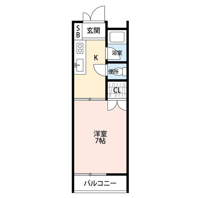 エステート旭町 102号室 間取り