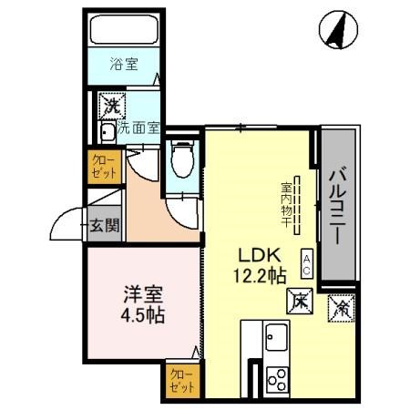 D-ROOM笹口 101号室 間取り