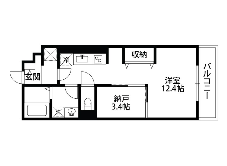 ピア旭町 506号室 間取り