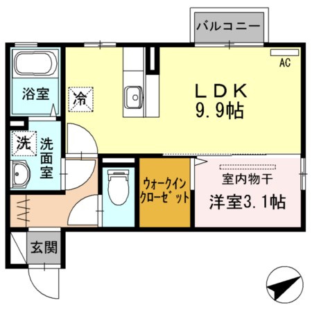 アバカス大野 103号室 間取り