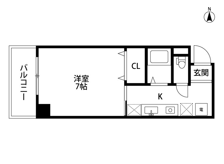 マンションアスカ 605号室 間取り